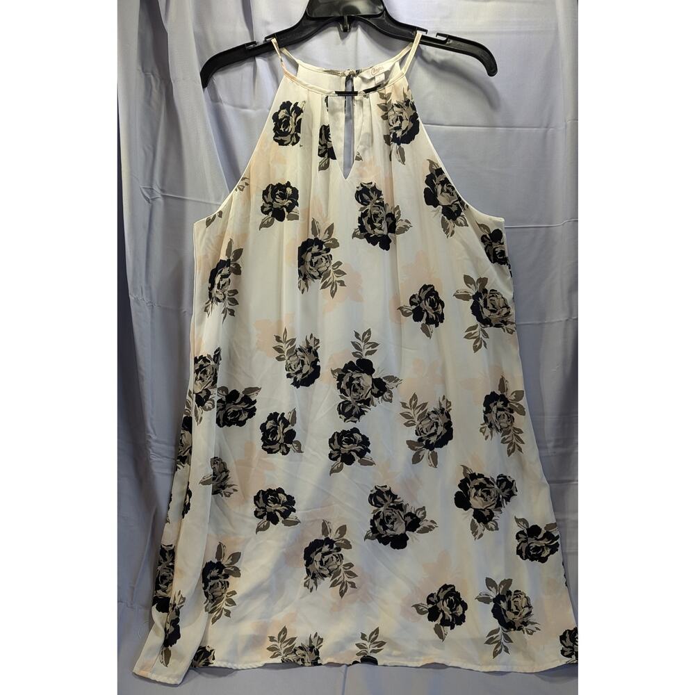 Candie's Floral Halter-top Style Key Hole Dress Size L